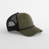 Czapka trucker 5 Panel Rope Trucker - B633:Military Green, 100% cotton, mesh: 100% polyester, czarny, One Size